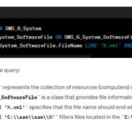 create sccm query for *. xml file and location c:\sam